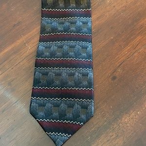 Dimoggio silk men's tie black gold red